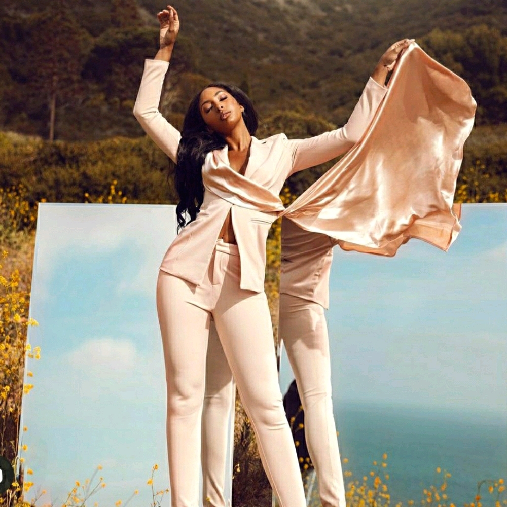 Vandra Pink Blazer  & Trousers Set